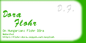dora flohr business card
